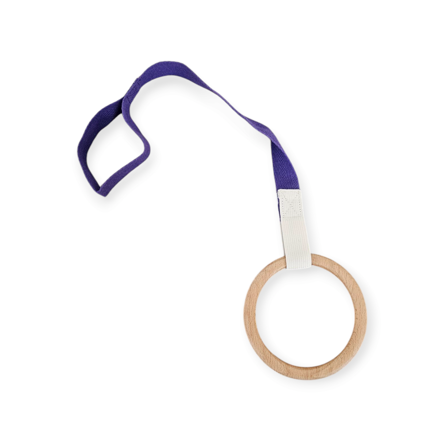 Beechwood Teething Ring on a Ribbon