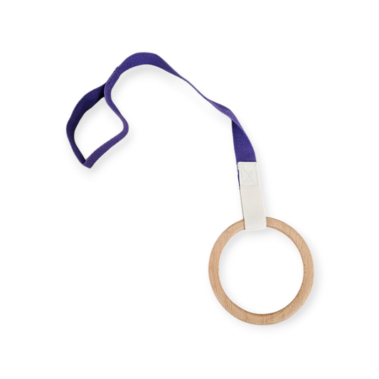 Beechwood Teething Ring on a Ribbon