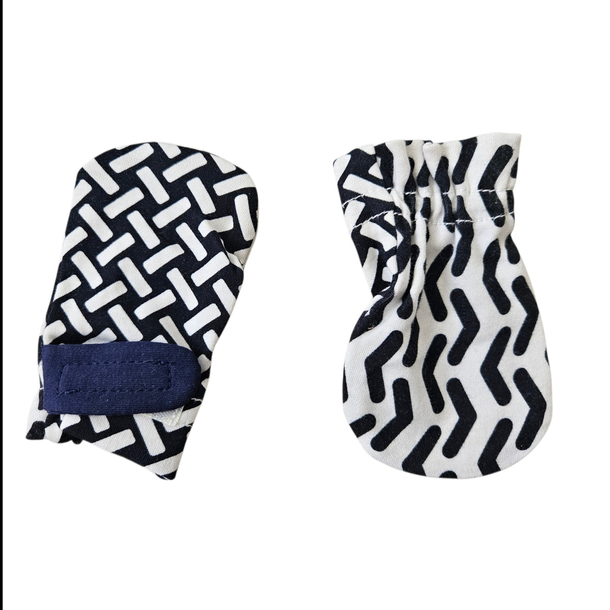Black and White Mittens