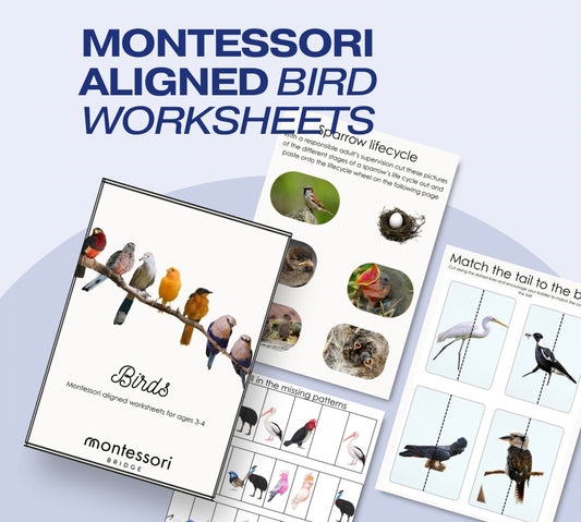 Australian Birds Montessori Printable Pack: Ages 3–4