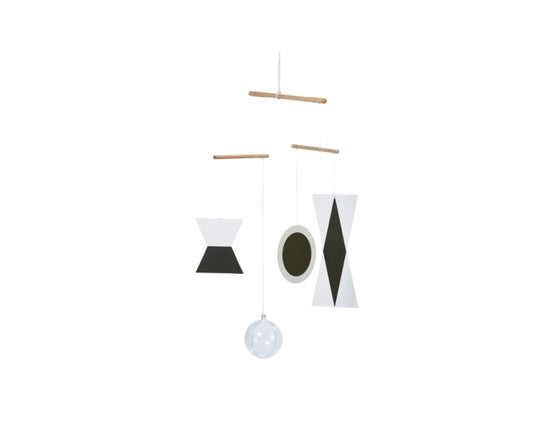 Set of 4 Montessori Baby Mobiles: Munari, Octahedron, Yellow Gobbi, and Dancers