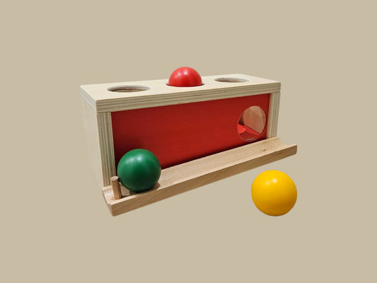 Montessori 3 Ball Push Object Permanence Box