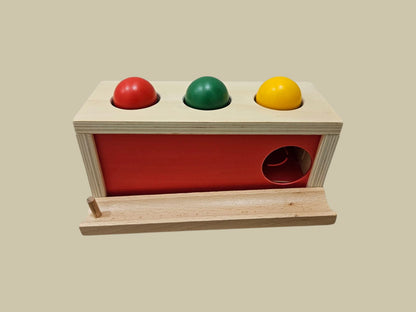 Montessori 3 Ball Push Object Permanence Box
