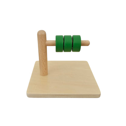 Discs on a Horizontal Dowel